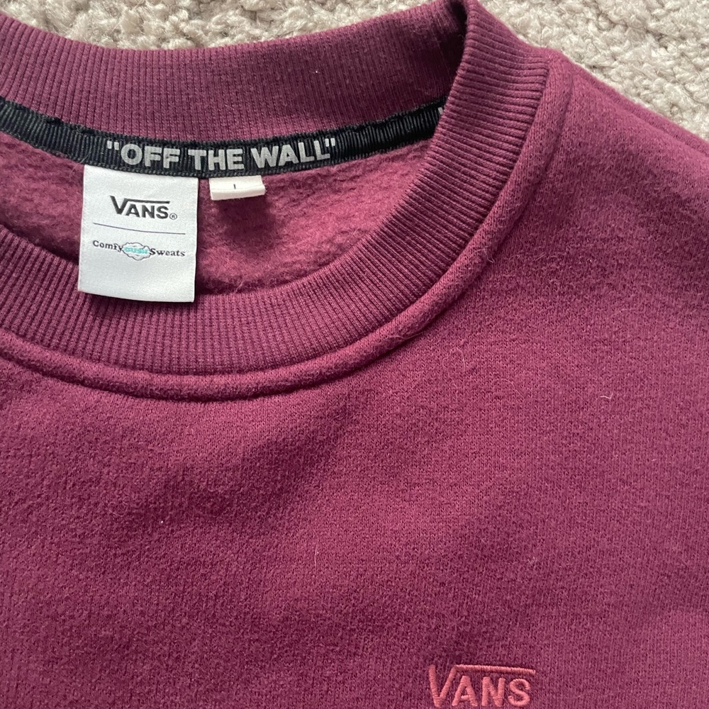 Vans maroon cropped sweater